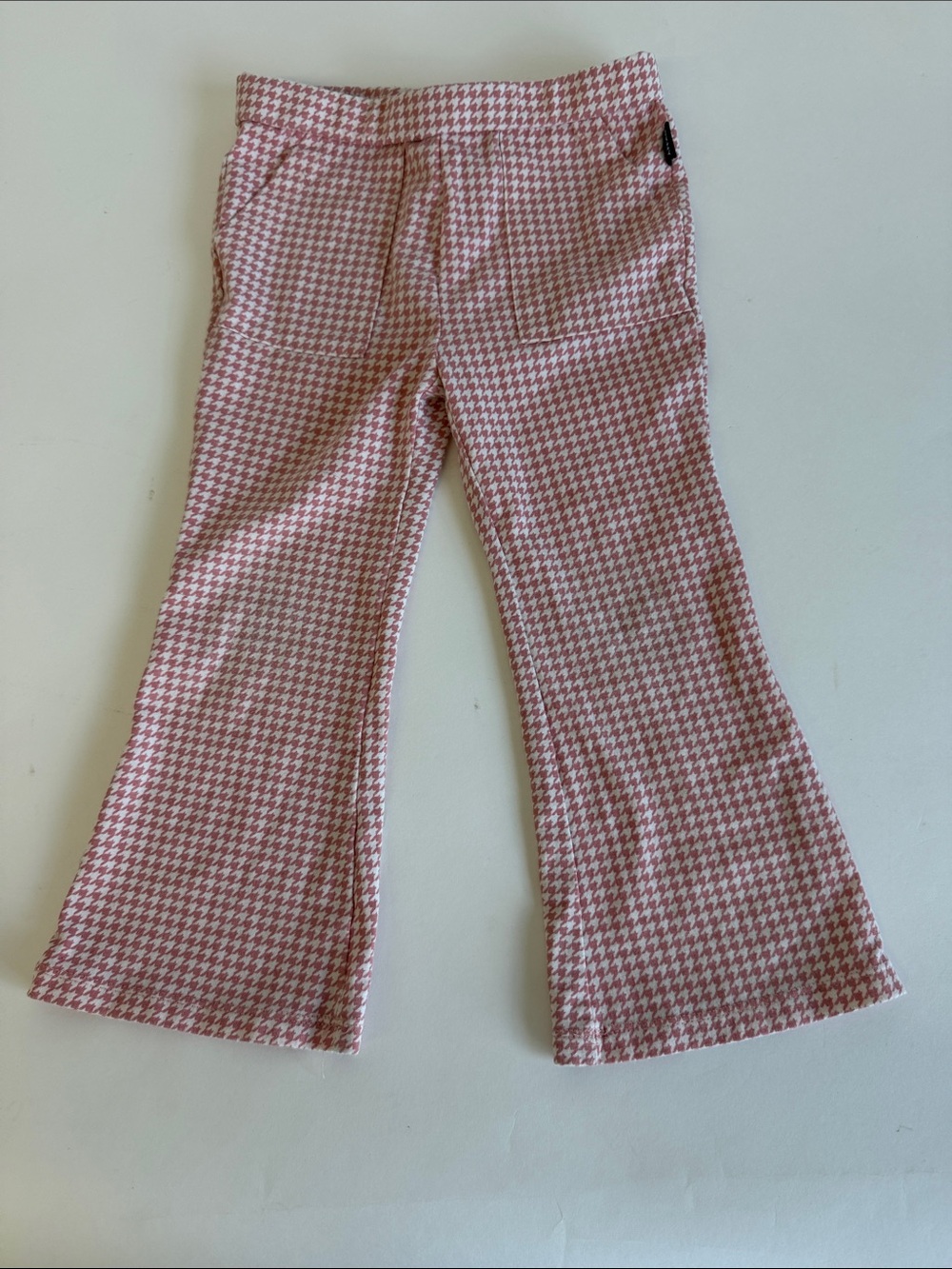 DKNY Pink and Cream Houndstooth Trousers
